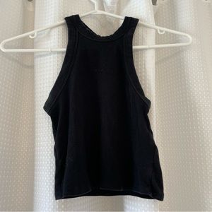 Garage High Neck Racerback Black XS Crop Top